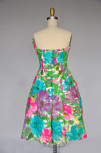 Load image into Gallery viewer, vintage 1980s floral Victor Costa spring dress XS/S
