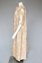 Load image into Gallery viewer, vintage 1960s satin brocade dress with matching coat XS
