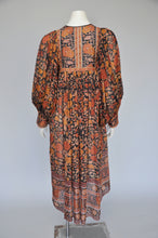 Load image into Gallery viewer, vintage 1970s balloon sleeve silk dress by Ritu Kumar for Judith Ann XS-L
