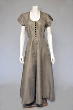 Load image into Gallery viewer, vintage 1940s gold and black check party dress XS/S
