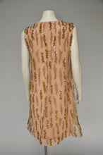 Load image into Gallery viewer, 1960s beaded nude illusion party dress XS-M
