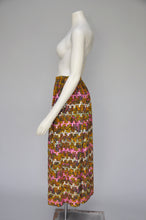 Load image into Gallery viewer, 19870s paisley print maxi skirt with sequin details XS
