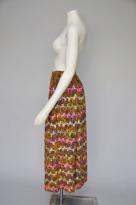 19870s paisley print maxi skirt with sequin details XS