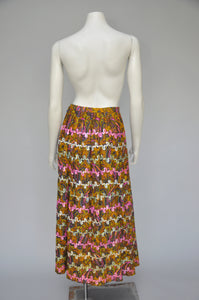 19870s paisley print maxi skirt with sequin details XS