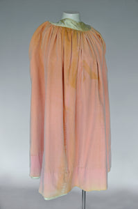 vintage 1950s champagne satin coat with pink lining S/M/L