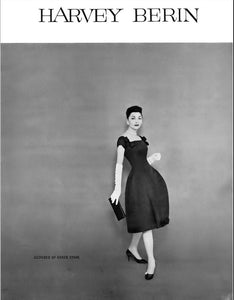 vintage 1950s Harvey Berin black silk dress S/M
