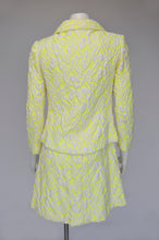Load image into Gallery viewer, 1960s bright yellow mod dress set XS/S
