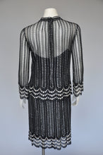 Load image into Gallery viewer, 1960s early 70s Mollie Parnis rhinestone dress XS/S

