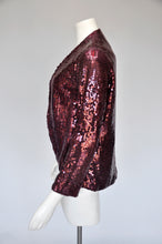 Load image into Gallery viewer, 1970s Bill Blass sequin blazer XS-M
