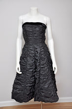 Load image into Gallery viewer, 1950s Suzy Perette black taffeta party dress XS/S
