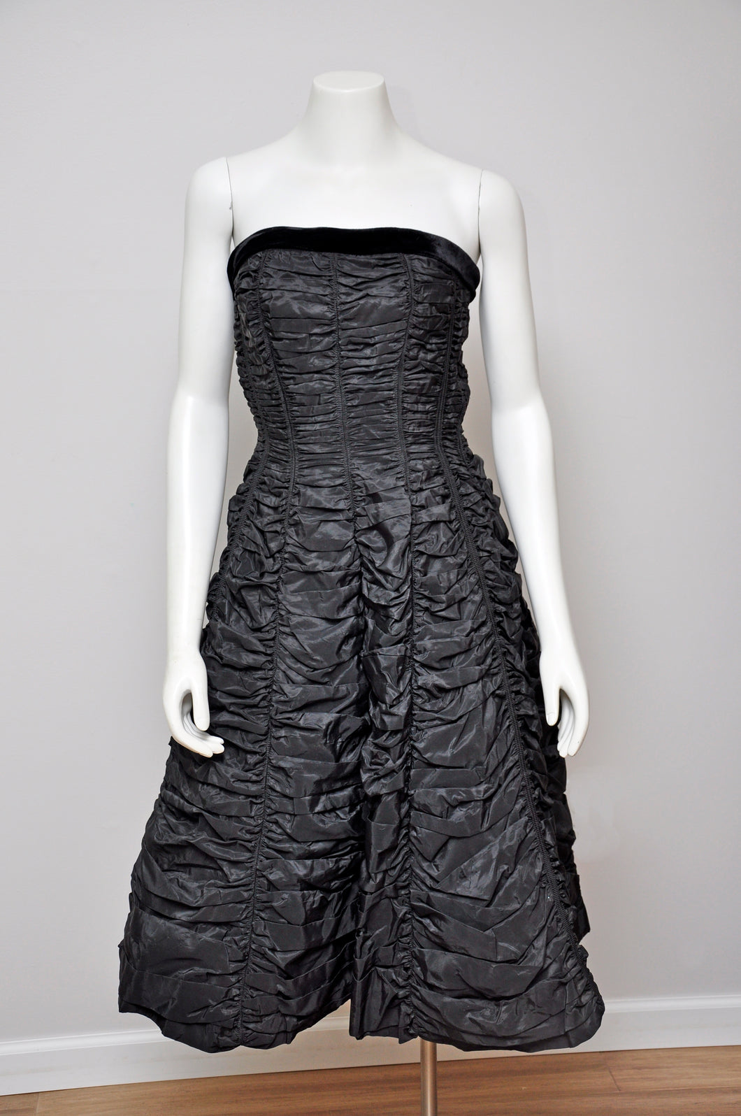 1950s Suzy Perette black taffeta party dress XS/S