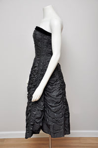 vintage 1950s Suzy Perette black taffeta party dress XS/S