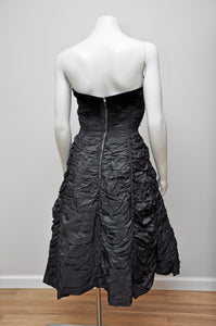 vintage 1950s Suzy Perette black taffeta party dress XS/S