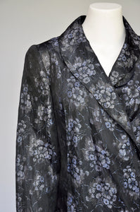 1930s floral lame robe XS/S/M