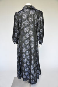 1930s floral lame robe XS/S/M