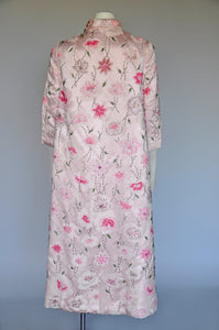 1960s silk embroidered coat XS/S/M