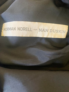 60s Norman Norell little black dress M/L